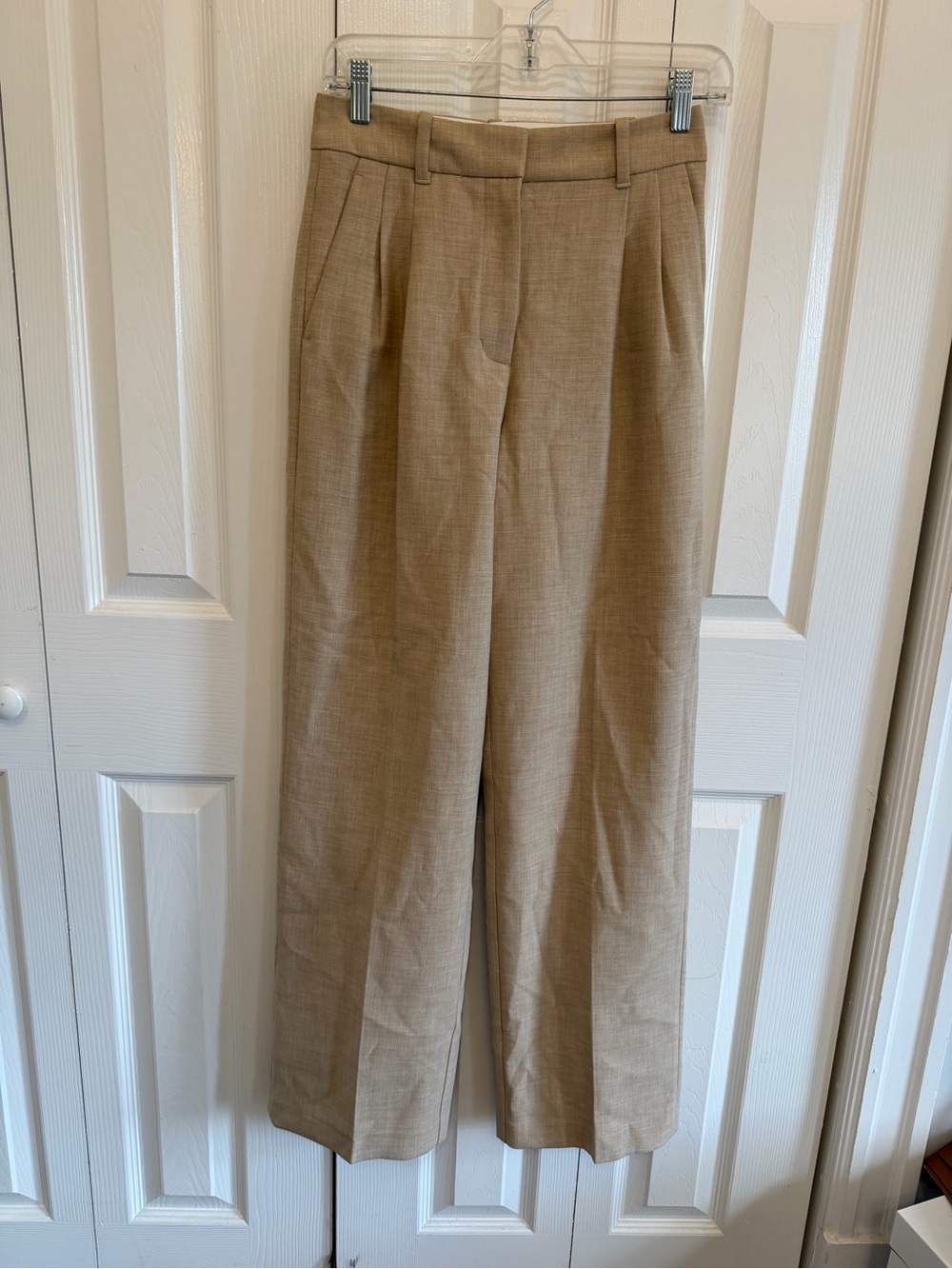 Aritzia Wilfred Trouser Wide Leg Tan Size 2